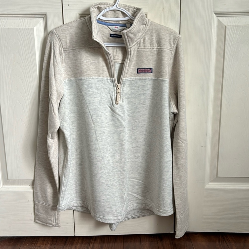 Vineyard Vines Light Gray Quarter-Zip Sweatshirt